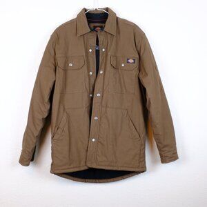 Womens dickies brown insulated winter work chore coat size small